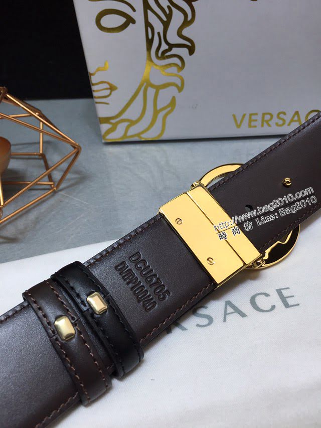 VERSVE男士皮帶 範思哲可逆皮帶 範思哲小牛皮美杜莎V型扣孔腰帶  jjp2211